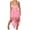 Pink, variant on Women's Sexy Neck Sleeveless Irregular Dress - Backpack Design, Flowy Hem for Summer/Beach Parties