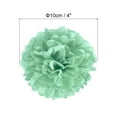 thumbnail image 2 of Uxcell 4" Durable Tissue Pom Poms Paper Flowers Ball for Wedding Party Decoration Mint Green 10 Pack, 2 of 6