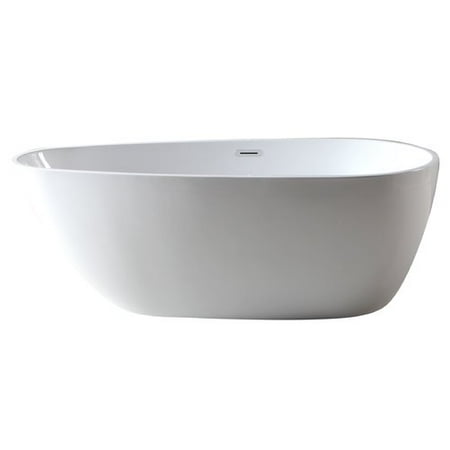 Barrier Free Bathtubs - Alfi Brand 59'' x 29'' Free Standing Soaking Bathtub