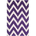 thumbnail image 2 of SAFAVIEH Cambridge Kaitlyn Zig Zag Stripes Wool Area Rug, Purple/Ivory, 4' x 6', 2 of 8