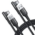 thumbnail image 1 of Cable USB C AINOPE, cargador tipo C de ángulo recto de 3,1 A, 10 pies, paquete de 2, 1 of 7