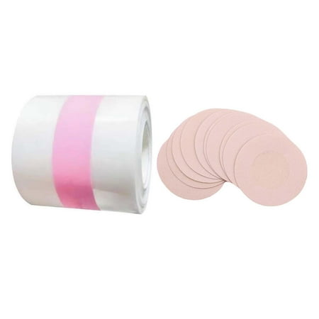 

10Pcs Set with Transparent Breast Tape Transparent Push up Bra Waterproof Lifting Tape Invisible Reusable for Strapless Dress Pink Round