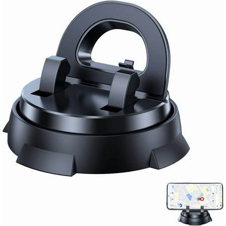 Redreeer Car Phone Holder Mount, Dashboard, Center Console, 360-Degree Rotatable Mobile Holder with Non-Slip Base, Strong Adsorption Car Holder, No Installation Required, Suitable for All Models