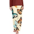 thumbnail image 4 of Xuniizn Pajamas Pants for Women, Butterflies Print Plus Size Mid Rise Loungewear Pants, Lightweight Comfy Casual Fall Pajamas, 4 of 6