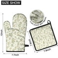 thumbnail image 5 of Pioneer Floral Pattern Kitchen Oven Mitt and Pot Holder Sets 4 Pcs for Baking, Cooking and Grilling, Heat Resistant Up To 392 °F, 5 of 6