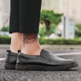 thumbnail image 6 of Big Size Men's Casual Loafers Slip On Leather Shoes Comfortable Lightweight Driving Shoes Male Moccasins Classic Penny Loafer Flats Boat Shoes Outdoor Walking Shoes, 6 of 10