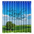 thumbnail image 1 of Cortina de ducha ABPHQTO Live Laugh Love 160x180 cm, 1 of 2