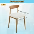 thumbnail image 2 of Juego de 2 fundas de silla para sillas de comedor, fundas de asiento de silla elásticas lavables, protector de cojín para comedor, hotel, cocina, banquete, blanco, 2 of 6