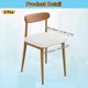 thumbnail image 2 of Juego de 2 fundas de silla para sillas de comedor, fundas de asiento de silla elásticas lavables, protector de cojín para comedor, hotel, cocina, banquete, blanco, 2 of 6