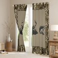 thumbnail image 3 of Homewish Rustic Moose Deer Curtains Pack of 2 (42x84 Each) for Adult, Pike Fish Curtains Blackout, Jungle Branches Botanical Bedroom Curtains, Curtains and Drapes Decor, 3 of 6