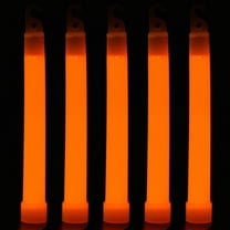 HBASD Industrial Grade Glow Sticks 6 inches Ultra Bright Emergency Light Sticks for Camping Concert Party Accessories, Survival Kit More Lasts Over 12 Hours (5pcs Orange)