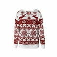 thumbnail image 4 of Christmas Women Sweaters O-neck Pullover Tops Casual Long Sleeve Knitted Xmas Sweater Fall Winter, 4 of 8