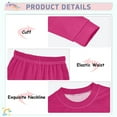 thumbnail image 4 of joogoo Deep Pink 2 Piece Long Sleeve Tee and Pants Cotton Pajama Set 5Y, 4 of 7
