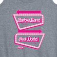 thumbnail image 3 of Barbie The Movie - Barbieland Real World This Way Signs - Women's Racerback Tank Top, 3 of 5