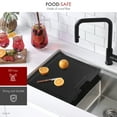 thumbnail image 4 of Stylish 16-3/4" Black Wood Fiber Workstation Cutting Board A-930, 4 of 11