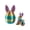 J, variant on Ympkerial 3D Printed Articulated Easter Bunny Egg Surprise Flexible Moving Rabbit Inside Spring Decor Home Office Desk Ornament Easter Basket Stuffer Gift Set
