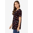 thumbnail image 3 of Woman Within Plus Size Perfect Printed Short-Sleeve V-Neck Tee, 3 of 6