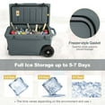 thumbnail image 5 of Costway 75 Qt Portable Cooler Roto Molded Ice Chest Insulated 5-7 Days with wheels Handle Charcoal, 5 of 10