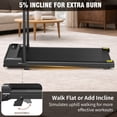 thumbnail image 7 of Alvantor 2.5HP Walking Pad Treadmill, Manual Incline Under Desk Treadmill with Shock Absorption for Small Apartments, Black, 7 of 7