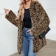 thumbnail image 4 of Chaqueta de abrigo larga y cálida para mujer, de invierno, lisa, con cuello vuelto, 4 of 6
