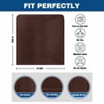 thumbnail image 6 of Leather Texture Chair Back Covers Set of 6, Vintage Brown Classic Art Stretch Dining Chair Back Slipcovers Removable Seat Cover for Kitchen Restaurant Hotel Cafe, 6 of 9