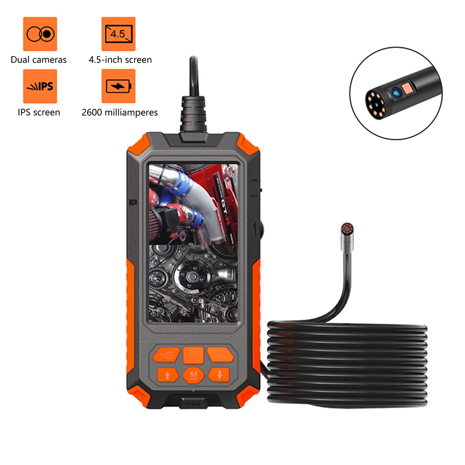 Borescope,Endoscope Camera with Light, Waterproof Snake Camera Inspection Camera with Adjustable LED Light