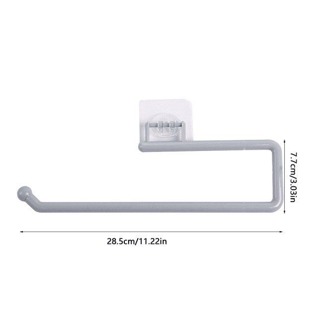 Langgg Tissue Storage Rack Plastic Paper Wall Mounted Tissue Storage Rack Roll Holder Wall Mounted Adjustable Towel Hanger for Kitchen Bathroom, Gray
