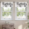 thumbnail image 2 of LALILO Kitchen Curtain Valance Camel Coloring Book Book Rod Pocket Window Curtain 52"x 18" Set of 2, 2 of 5