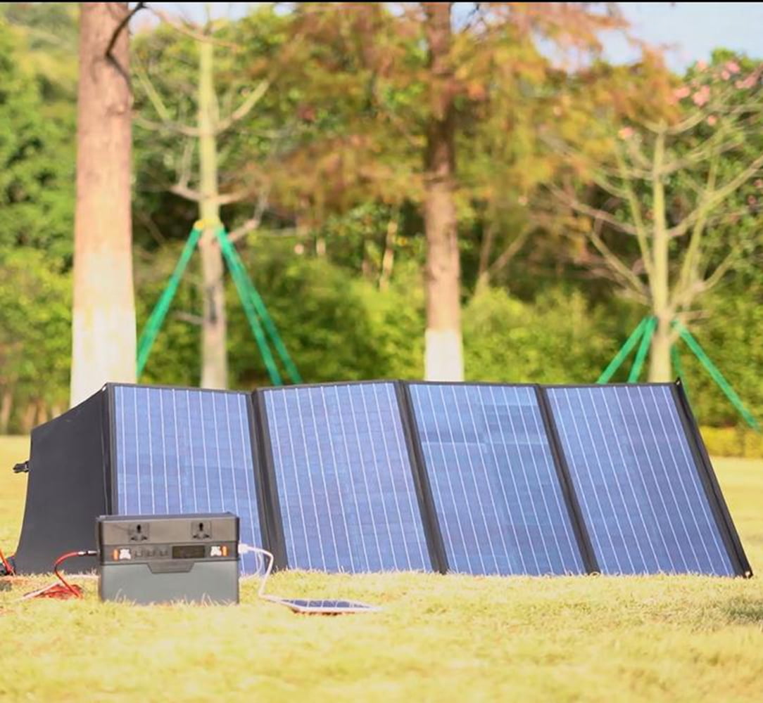 ALLPOWERS 140 Watt Folding Solar Panel Kit, Portable Solar Generator Charger with Adjustable Kickstand, Portable Solar Panel for Camping, RV, Boat, Power Station, Laptop, Home, Power Outage