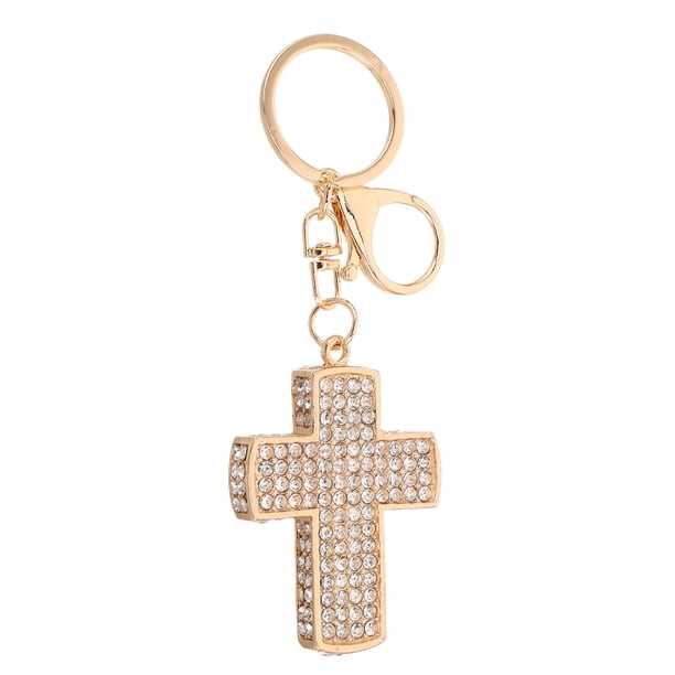unbranded Llavero Decorativo De Cruz Con Rhinestones Para Compacto Y