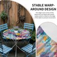 thumbnail image 2 of Spring Floral Round Tablecloth for 45-54 Inch Tables, Fitted Table Cover with Elastic Edge, Modern Oil Painting Abstract Art Waterproof Outdoor Table Cloth Protector for Patio Garden Dinner Picnic, 2 of 9