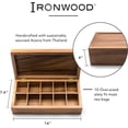 thumbnail image 4 of Rectangular Tea Box Acacia Wood, 4 of 6