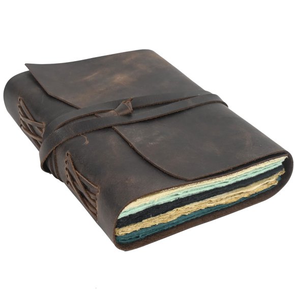 Cuaderno para álbumes de recortes Modest Goods, piel vintage, 240 páginas