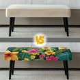 thumbnail image 6 of Psesaysky Sretch Bench Covers Slipcover Tropical Hibiscus Flower Print Dining Bench Cover with Elastic Band Home Decor Washable Rectangle Piano Chair Cover for Dining Room, Living Room, Garden, 6 of 7