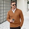 thumbnail image 3 of Men's Long Sleeve Quarter-Zip Pullover Sweaters  Slim Fit Lightweight Casual Sweater, 3 of 9