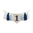 thumbnail image 1 of 1 banner de cumpleaños para silla alta Banner de silla alta Niños para niños Decoración de la habitación para niños 1 año Banner de cumpleaños primer azul, 1 of 8
