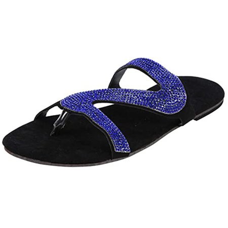 

Shiny Flat Sandals for Women Casual Summer Beach Travel Slipper Toe Post Flip Flop PU Layer Rubber Sole New