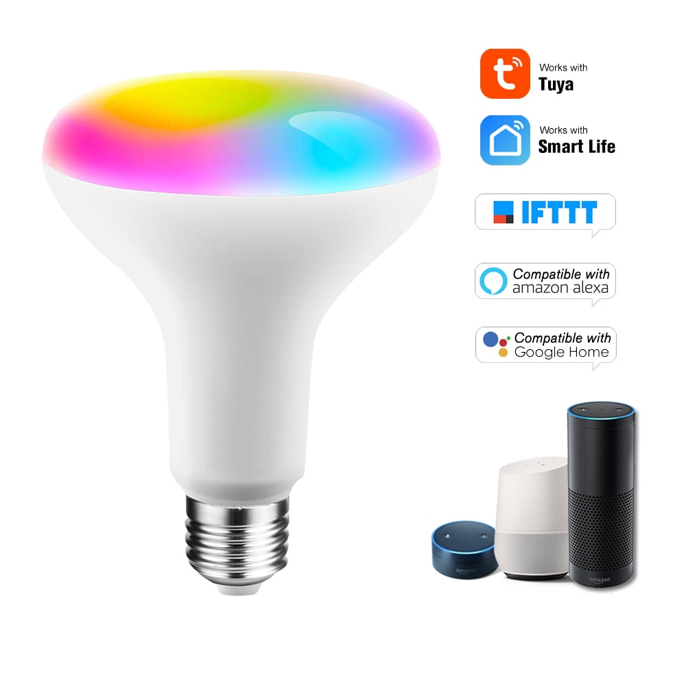E27 Tuya Wifi Smart LED light Bulb RGB App Control work with Amazon Alexa/Google 