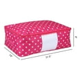 thumbnail image 2 of Unique Bargains 1 Pack Clothes Storage Bags Moving Bags Rose 21.5*14*8in, 2 of 7
