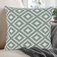 thumbnail image 4 of Mainstays Sweater Knit Diamond Decorative Throw Pillow, 18" x 18", Green Crystal, 4 of 4