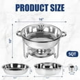 thumbnail image 2 of IMACONE 5QT Chafing Dish Buffet Set, 8 Pack Stainless Steel Round Glass Lid Buffet Warmer Set with for Parties, 2 of 9