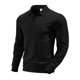 thumbnail image 5 of pstuiky manga larga para hombre, Blusa/camiseta informal de manga larga con cuello vuelto y botones para hombre, color liso tops de invierno para hombre m, 5 of 9