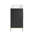 thumbnail image 2 of Awaken 48" Double Sink Bathroom Vanity - Modern Design, Solid Wood, Gold Base, 2 of 3