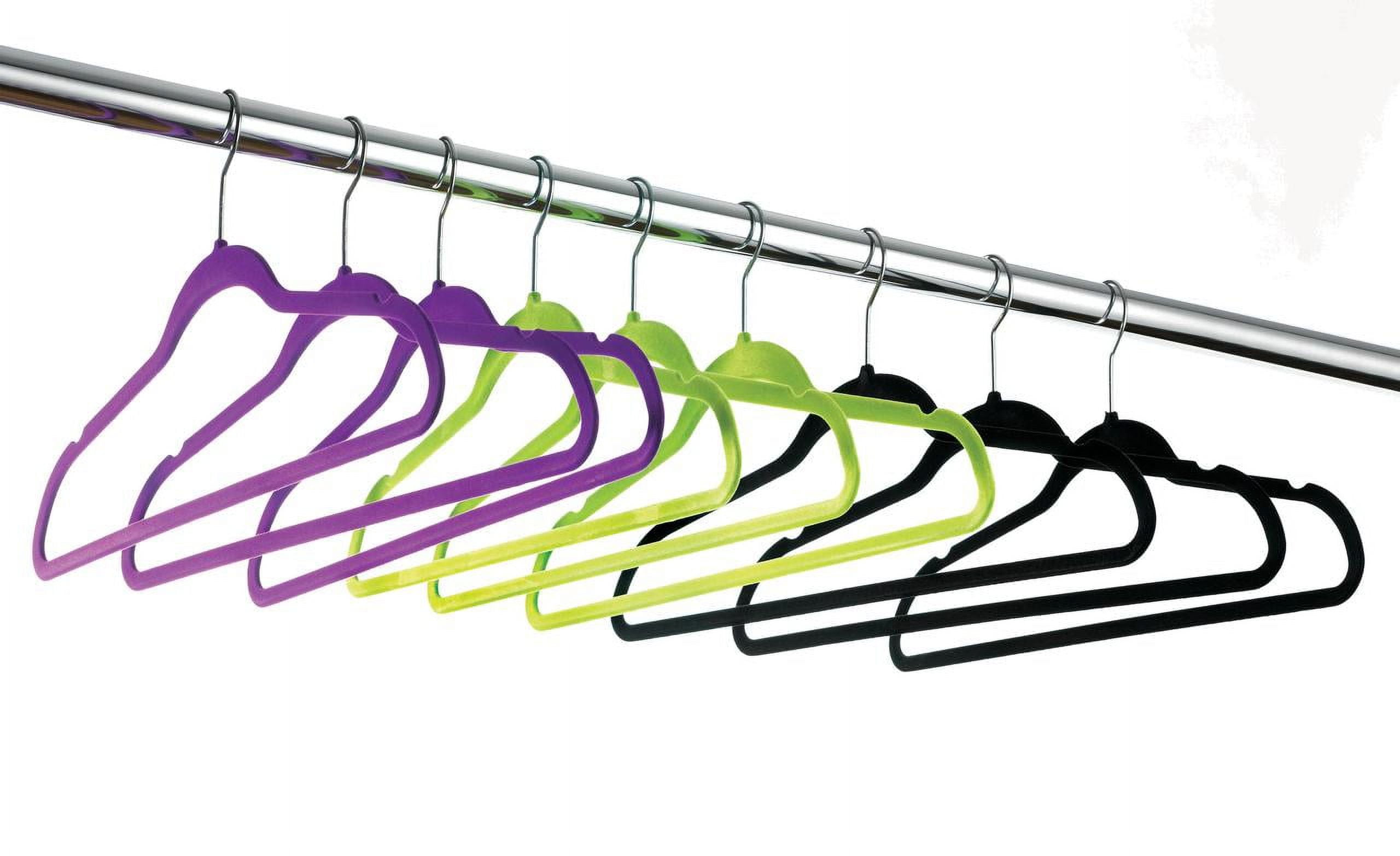 OSTO Black Velvet Hangers 100-Pack OV-113-100-BLK-H - The Home Depot