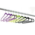 thumbnail image 6 of Home Basics Velvet Hanger, (Pack of 10), Purple, 6 of 6