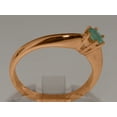 thumbnail image 4 of LBG British Made 18k Rose Gold Natural Emerald Womens Engagement Ring - 33 size options - Size 9.5, 4 of 7