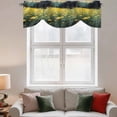 thumbnail image 2 of Yellow Spring Floral Tie Up Valance Curtains for Windows, Kitchen Curtains Window Treatments, Modern Oil Painting Farmhouse Botanical Short Window Shades Valances for Bedroom Bathroom Cafe 54"x18", 2 of 8