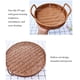 thumbnail image 3 of Billuyoard Bandeja tejida hecha a mano, bandejas de almacenamiento con asa, de fruta, cesta de almacenamiento de cocina, sala de estar, flor Type3 NO3, 3 of 6