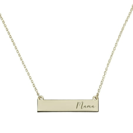 Personalization Mall "Mama" Nameplate Necklace, Gold