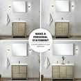thumbnail image 5 of Rustic Double Bath Vanity 60" W X 20" D, White Quartz Top, Brushed Nickel Faucet, 55" Mirror - And Functional Unit Vanity, 55 In. Stain Scratch Proof Countertop, 5 of 5
